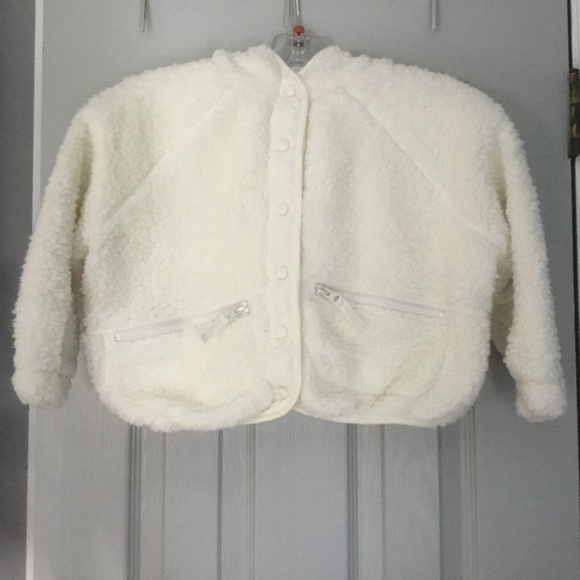 Gap Kids Fleece Cotton Lined Snap Front Hooded Jacket Size XS 4-5 NWT - Picture 1 of 8